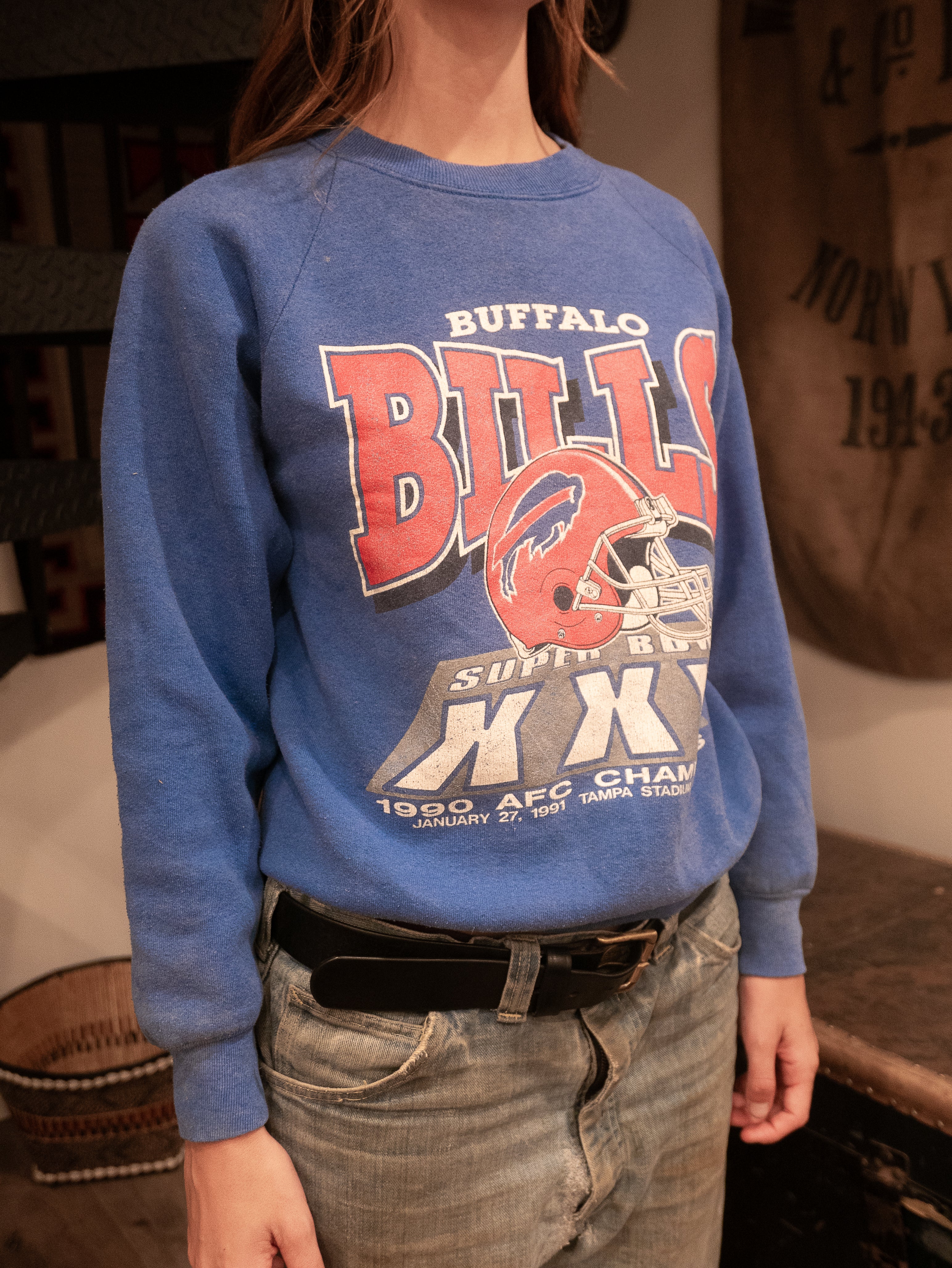 1990 Buffalo Bills AFC Champs Crewneck Sweatshirt
