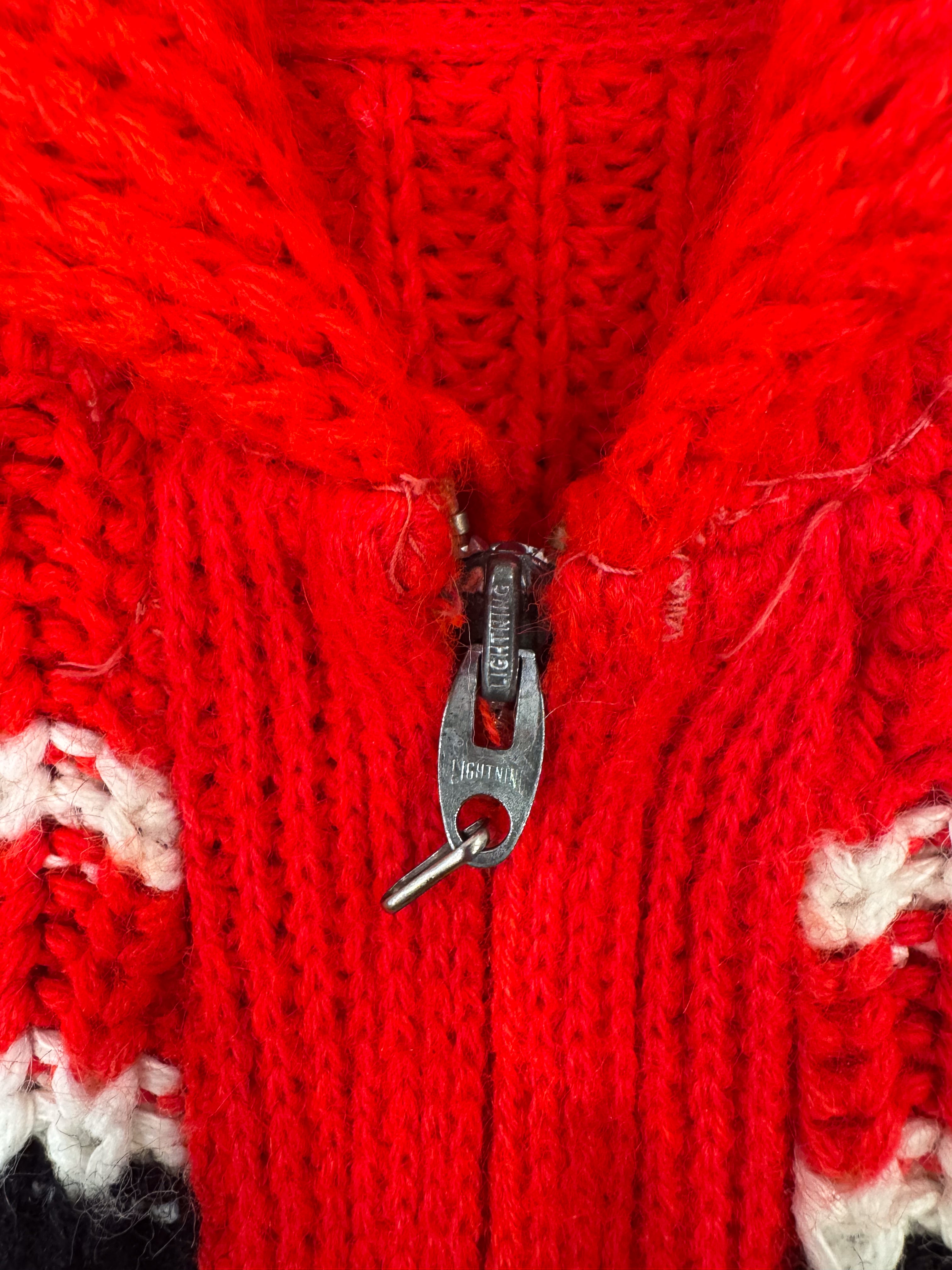 1960's Kawichan Salsa Dancing zip Sweater (Lightning Zipper)