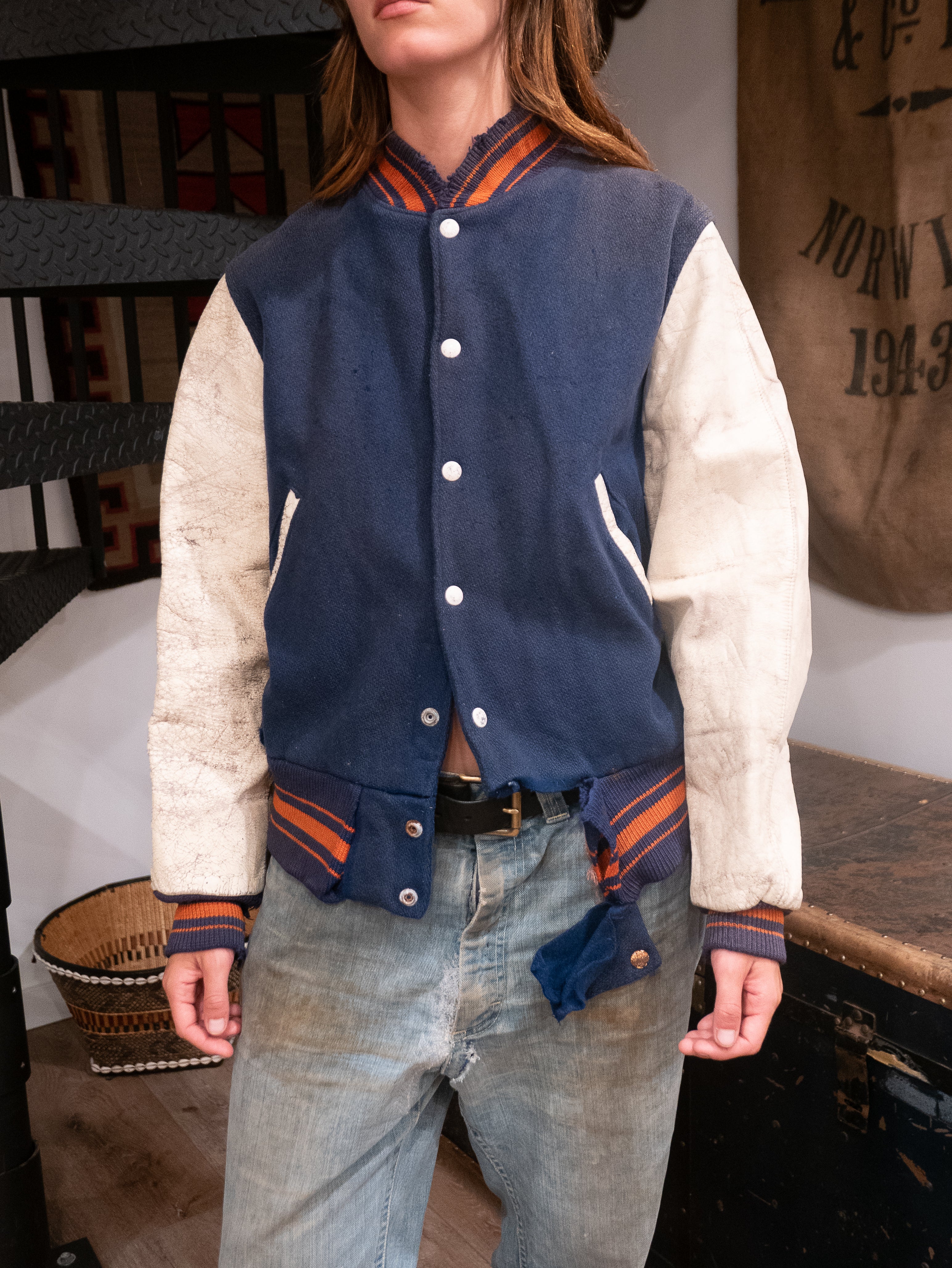 1960's Thrashed Letterman Jacket