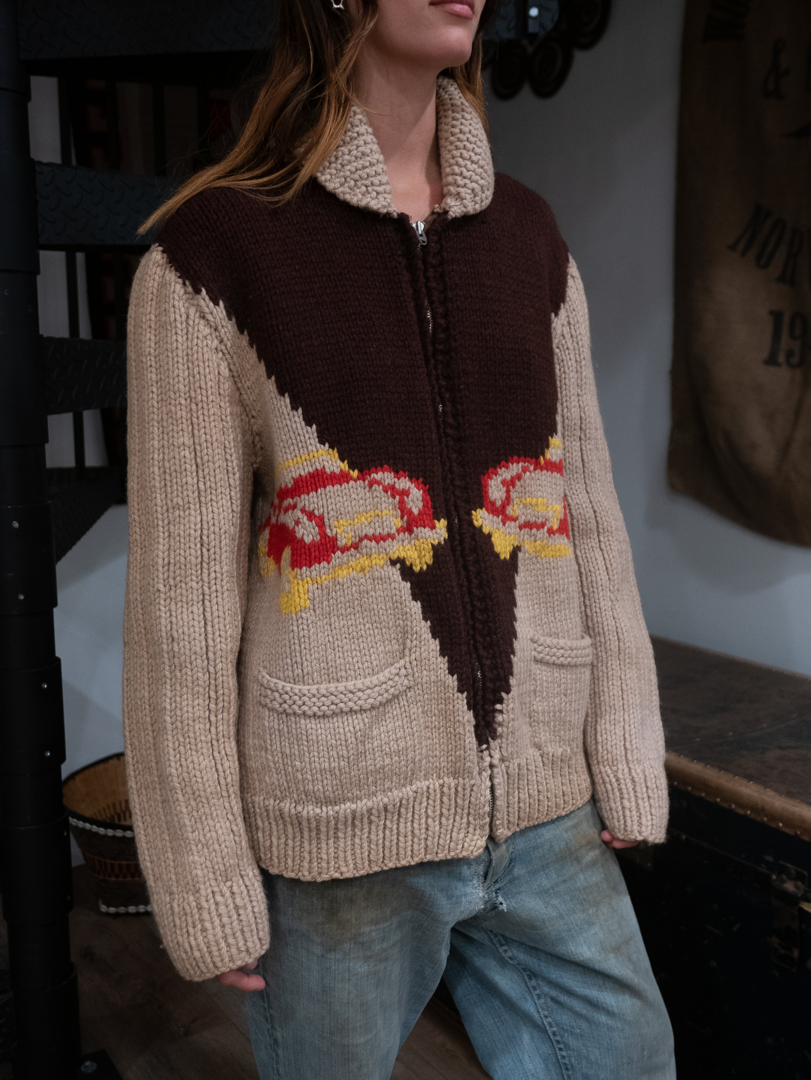 1950's Kawichan Racing Sports Sweater